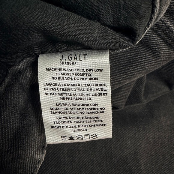 J. Galt Shanghai Black Straight Leg Jeans Women's Size S Washed‎ Denim High Rise - Picture 8 of 10